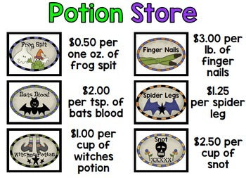 Halloween - Special Eduction - Life Skills - Witch Potion