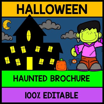 Halloween Haunted House Tour Brochure {100% Editable} {Reading} {Writing}