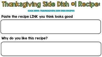 Google Drive Thanksgiving: Life Skills Recipes - Cooking - Special Education