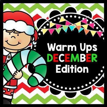 Life Skills Warm Ups - Homework - DECEMBER - Christmas - Special Education