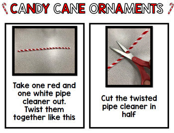 Christmas Candy Cane Ornament - Procedural Write - Special Education