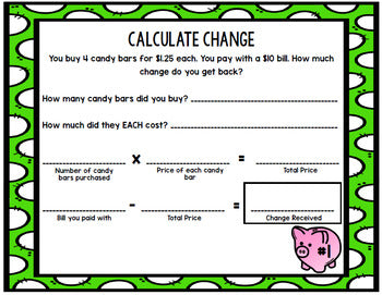 Life Skills Money and Math - Calculating Change - Shopping - Special Education