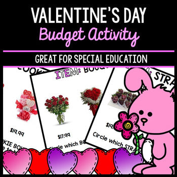 Valentine's Day Budget - Special Education - Shopping - Life Skills - Money