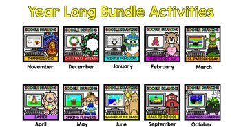 Google Drawing - Google Classroom - Year Long Bundle - Special Education