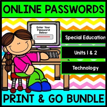 Online Accounts - Passwords - Technology - Special Education - Bundle Pack