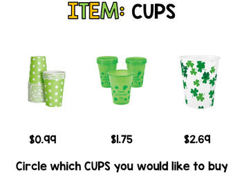 Google Drive - St. Patrick's Day Budget - Special Education - Shopping - Money