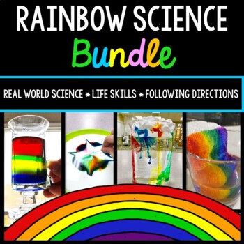 Rainbow Science Experiment - Special Education - Procedural Write - BUNDLE