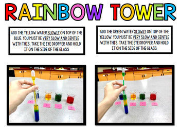 Rainbow Science Experiment - Special Education - Procedural Write - BUNDLE