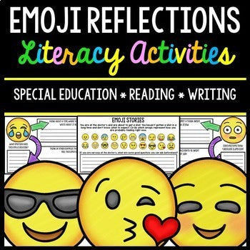 Emoji Literacy Activities - Special Education - Reading - Writing - Autism