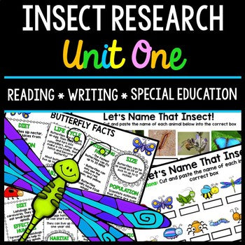 Insect Research - Special Education - Reading - Writing - Spring - Unit One