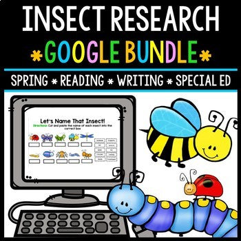 Google Drive - Insect Research Bundle - Special Education - Spring - Reading