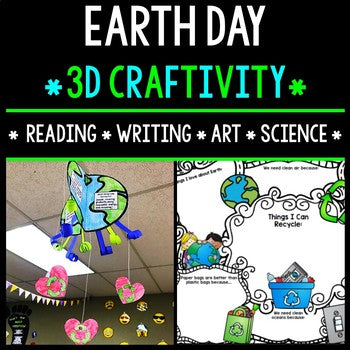 Earth Day - Craftivity - Special Education - April - Life Skills - 3D Mobile