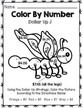 Color By Number - Special Education - YEAR LONG BUNDLE - Dollar Up - Money