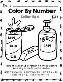 Color By Number - Special Education - YEAR LONG BUNDLE - Dollar Up - Money