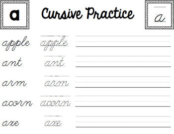 Cursive Handwriting Practice - Life Skills - Writing - Special Education Unit 2