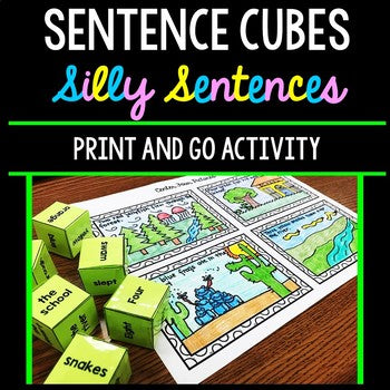 Silly Sentences - Sentence Cubes - Special Education - Reading - Writing