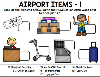 Airport - Travel - Life Skills - Special Education - Vocabulary - Bundle