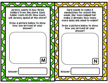 Back To School Math Word Problems - Addition - Subtraction - Special Education