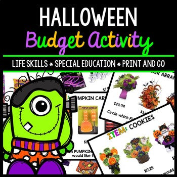 Halloween Budget - Special Education - Shopping - Life Skills - Money - Fall