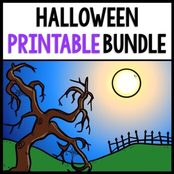 Halloween Bundle - Special Education - Life Skills - Print and Go - Math - ELA