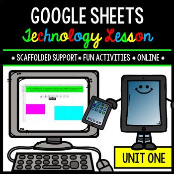 Google Sheets - Technology - Special Education - Practice Activities - Unit One