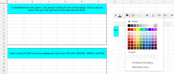 Google Sheets - Technology - Special Education - Practice Activities - Unit One