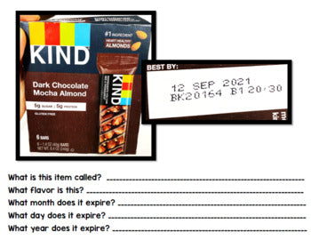 Life Skills - Expiration Dates - Special Education - Cooking - Reading - BUNDLE