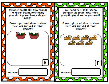 Thanksgiving Cooking - Special Education - Life Skills - Doubles - Halves