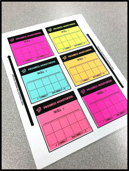 IEP Data - Special Education - Sticky Note Printables - Data Sheets