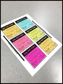 Sticky Note Printables - Exit Tickets - Incentive Charts - Teacher Reminders