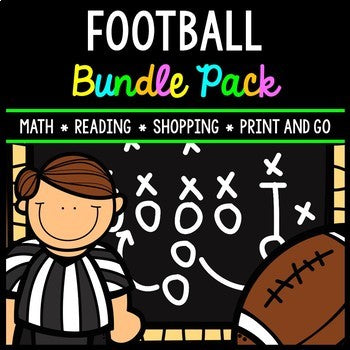 Football Bundle - Shopping - Math - Party Planning - Word Problems - Special Ed