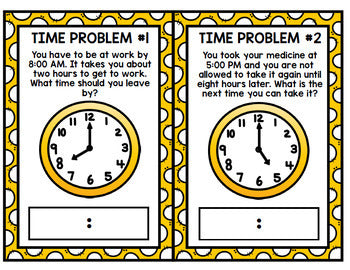 Life Skills - Time - Elapsed Time - Task Cards - Special Education - Unit 6