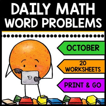 Special Education - Halloween - Warm Ups - Word Problems - Daily Math