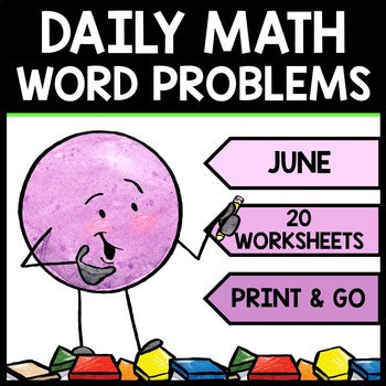 Special Education - Warm Ups - Summer - Word Problems - Daily Math - June