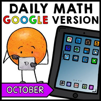 Special Education - Halloween - Warm Ups - GOOGLE - Word Problems - Daily Math