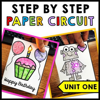 STEM - Paper Circuit Cards - Templates - Makerspace - Step by Step | Unit One