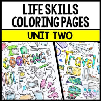 Life Skills - Special Education - Cooking - Travel - Coloring Pages