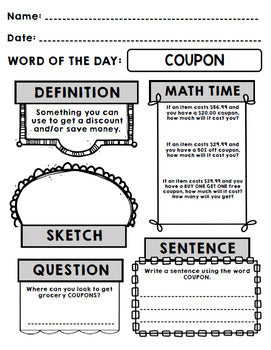 Life Skills - Grocery Store - Grocery Shopping - Vocabulary - Word of the Day