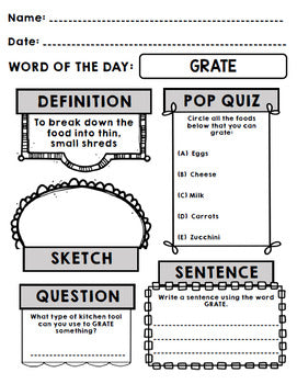 Life Skills - Word of the Day - Vocabulary - BUNDLE - Special Education