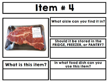 Life Skills - Identify Grocery Items - Grocery Shopping - Special Education