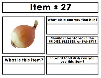 Life Skills - Identify Grocery Items - Grocery Shopping - Special Education