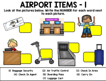 Airport - Travel - Life Skills - Special Education - Vocabulary - Google Unit 1