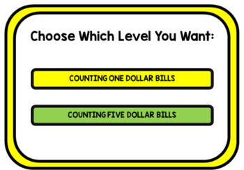 Life Skills - BOOM CARDS - Money - Counting $1 and $5 Bills - Special Education