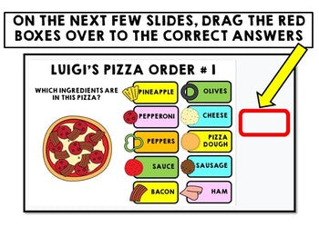 Job Skills - Life Skills - Complete the Order - GOOGLE - Pizza Orders