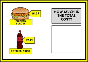 Life Skills - Calculate the Total Cost - GOOGLE - Math - Money - Menu - Unit 3