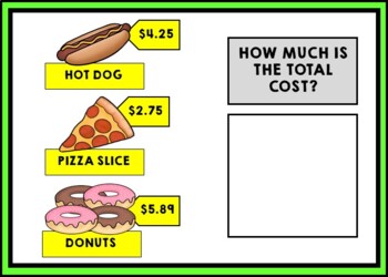 Life Skills - Calculate the Total Cost - GOOGLE - Math - Money - Menu - Unit 3