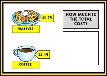 Life Skills - GOOGLE - Calculate the Total Cost - Math - Money - Menu BUNDLE