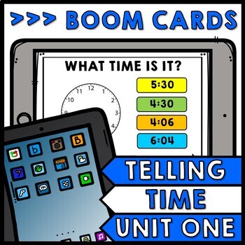 Life Skills - BOOM CARDS - Telling Time - Special Education - Unit One