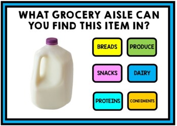 Life Skills - Grocery Shopping - Grocery Aisles - GOOGLE - Special Education