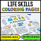 Life Skills - Special Education - Sending Mail - Interviewing - Coloring Pages